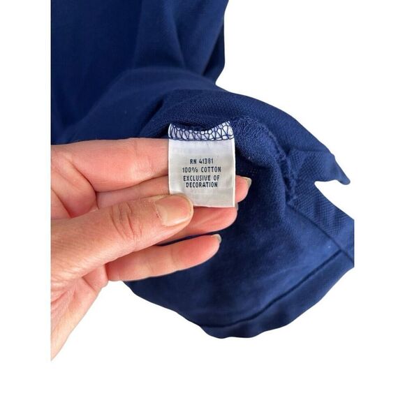 Polo Ralph Lauren Big Pony Crest Mesh Polo Big & Tall Men’s XLT Navy “2” VTG - Picture 6 of 14